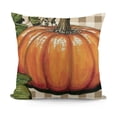 thumbnail image 1 of SHANXI Fall Pillow Covers Bowknot Pumpkin Decorative Throw Cushion Cases Thanksgiving Decor Indoor Decoration for Home Sofa Couch (Orange) 12x12in, 1 of 5