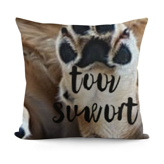 SHANXI Farmhouse Decorative Throw Pillow Cover Dogs Make Me Happy Funny Dog Quotes Cushion Cover Dog Lover Gifts Pillowcase Decor Signfor Housewarming Gifts Patio Sofa 18x18in