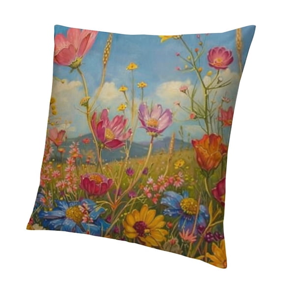 SHANXI Flower Nature Cottage Scenery Artistic Sofa 22x22in