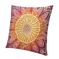 thumbnail image 1 of SHANXI Flower Zipper Throw Pillow Covers Floral Bohemian Abstract Artistic Mandala Geometric Pattern Pink Yellow Velvet Comfortable Ornaments Patio Room 22x22in, 1 of 5