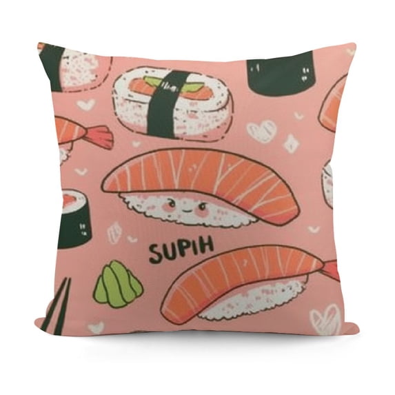 SHANXI Food Pattern , Corduroy Pillow Cover Cushion Case for Bed Couch Sofa Farmhouse Decorative 12x12in