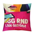 thumbnail image 1 of SHANXI Gifts, Pocket Design Throw Pillow Covers, Gaming Room Décor Stocking Stuffers Easter Basket Stuffers for Teen Boys Girls Men Father Boyfriends-Hot Pink 18x18in, 1 of 5
