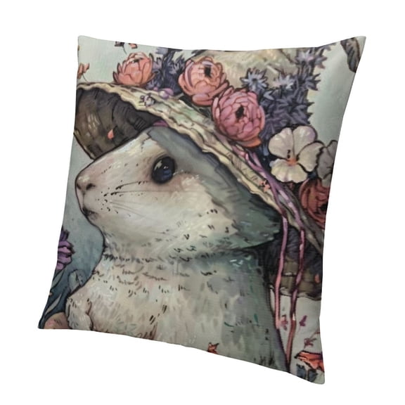 SHANXI Hand-Painted Plant Flower Aesthetic Designs Comfortable Washable Bedroom Apartment 18x18in