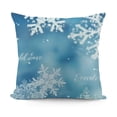 thumbnail image 1 of SHANXI Hello Blue Decorative Throw Pillow Covers, Baby It's Cozy Inside Christmas Porch Outdoor Home Decor, Holiday Couch Cushion Case 20x20in, 1 of 5