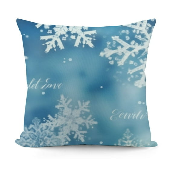 SHANXI Hello Blue Decorative Throw Pillow Covers, Baby It's Cozy Inside Christmas Porch Outdoor Home Decor, Holiday Couch Cushion Case 22x22in