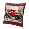 thumbnail image 1 of SHANXI Hopyeer Valentines Red Black Buffalo Check Plaid Love Pillow Covers Decorative Fish Red Lip Red Lover’s Saying Truck Cushion Case Sofa Spring Home Decor Pillowcase  12x12in, 1 of 5