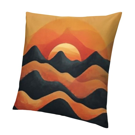 SHANXI Landscape Scene Orange Sofa 20x20in