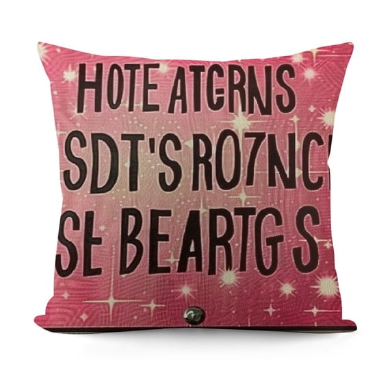 SHANXI Lifestyle Quote Throw Pillow Cover,Girl Cute If It's Pink Or Sparkly - Yes I Want It Inspirational Decorative Pillow Cases Linen Square Cushion Covers for Home Sofa Couch 18x18in