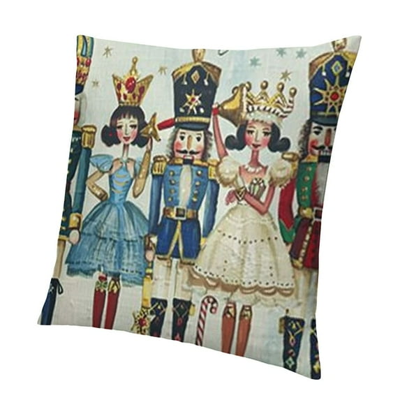 SHANXI Merry Christmas Throw Pillow Cover, Winter Holiday Party Cushion Case Decoration for Sofa Couch 18x18in