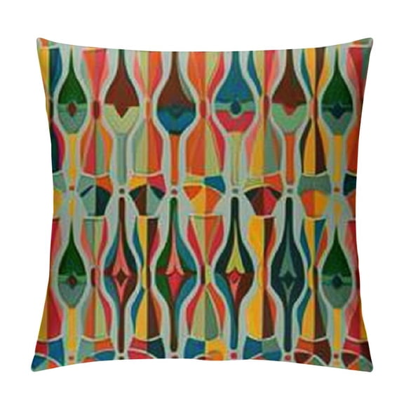 SHANXI Mid Century Throw Pillow Cushion Cover, Simple Colored Drop Shapes Abstract Symmetrical Grid Greyscale Background, Decorative Square Accent Pillow Case, Pale Blue 12x12in