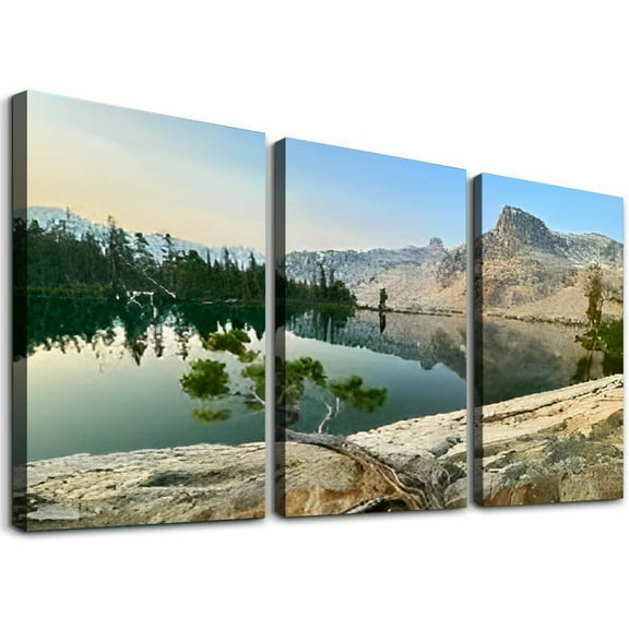 SHANXI Mountains Canvas Wall Art Decor Pictures for Bedroom Wall Decor Above Bed Living Room Wall Decoration Bathroom Office Artwork 12"x16"x3pcs
