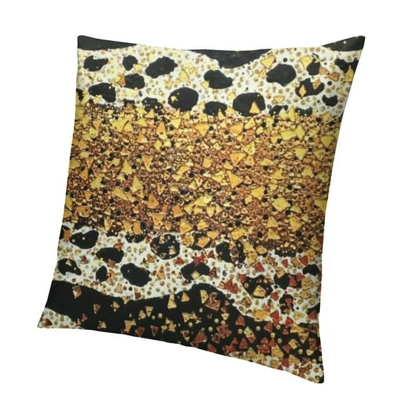 SHANXI Orange Golden Pillow Covers Home Decor for Kids Teens Adults Square Cushion Covers 12x12in