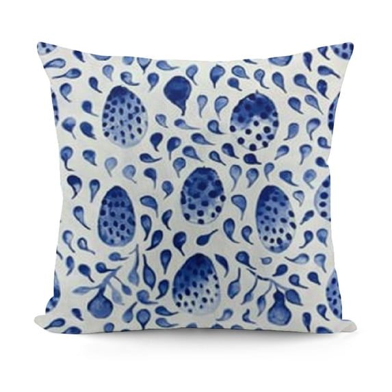 SHANXI Outdoor Pillow Covers Dense Blue Polka Dot Decor Waterproof Throw Pillow Covers Farmhouse Outdoor Waterproof Pillow Covers Decor for Patio Funiture Garden Sofa Couch 18x18in