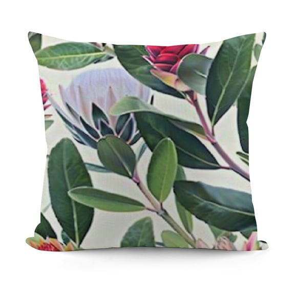 SHANXI Painted Protea Throw Pillow Covers Sofa Pillowcase Car Square Throw Pillowcases Home Decoration 18x18in