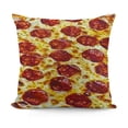 thumbnail image 1 of SHANXI  Pepperoni Pizza Pillow Case Fantasy Delicious Food Home Decor Cushion Covers for Couch Bedroom Sofa Living Room Bed Chair Standard Size  18x18in, 1 of 5