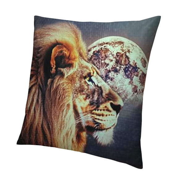 SHANXI Pillow Case Animal African Savannah Sunset Cloud Throw Pillow Cover Decorative Square Cushion Linen Canvas for Women Men 22x22in