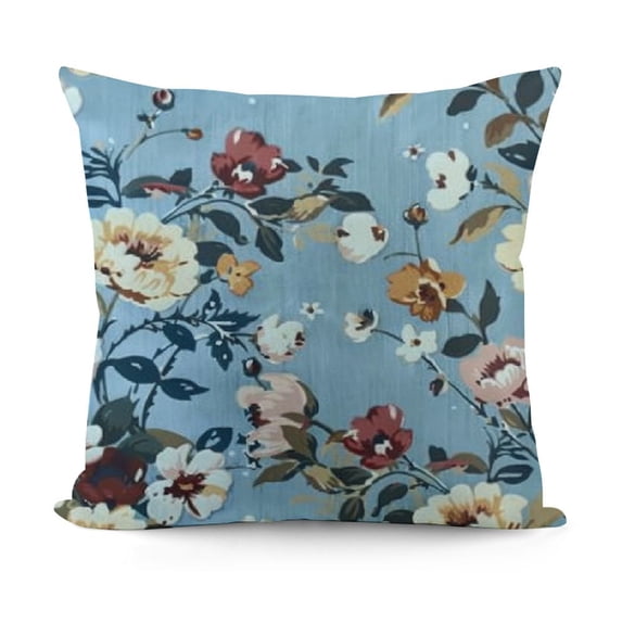 SHANXI Pillow Cover Spring Summer Blue White Throw Pillow Covers Flower Decorative Outdoor Pillowcase Cushion Cover for Sofa Couch Home Bedroom 20x20in