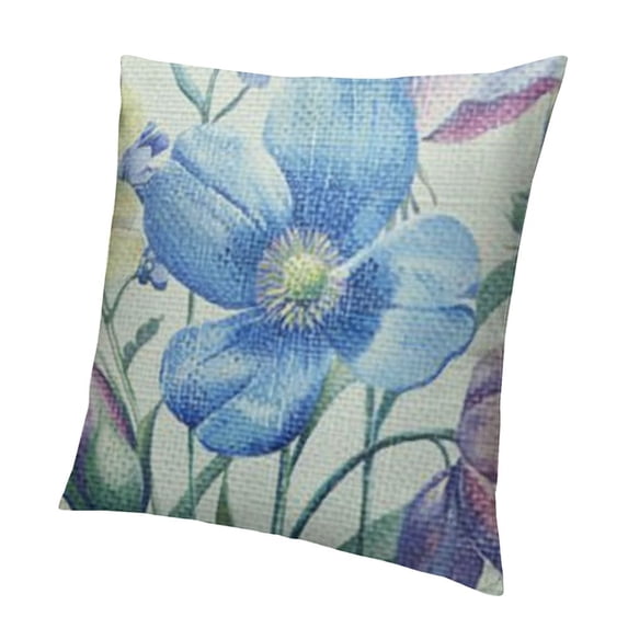 SHANXI Pillow Cover Spring Summer Bright Leaves Botanical Plants Print Decorative Throw Pillow Seasonal Pillow Case Couch Bed Sofa Decor 24x24in