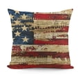 thumbnail image 1 of SHANXI Pillow Covers American Flag Decorative Pillow Cases Red Gold Stripes Throw Pillows Home Decor for Sofa Couch Porch Outdoor 18x18in, 1 of 5