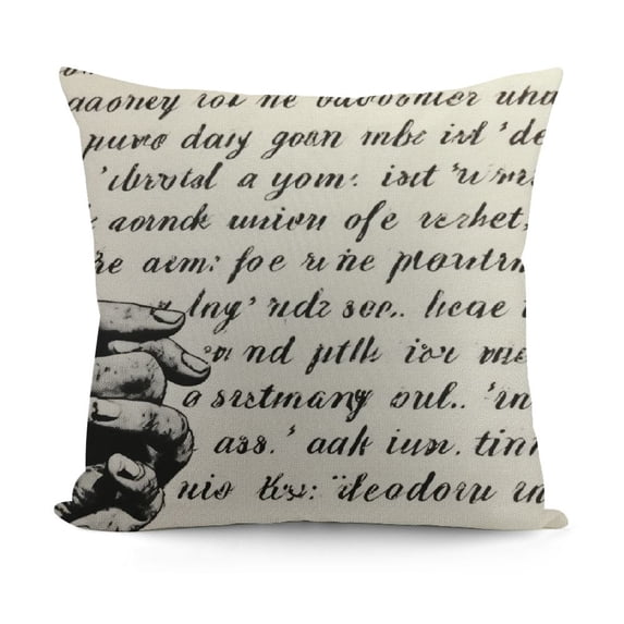 SHANXI Pillow, Song Lyrics Gifts, Happiness Quote Living Room Throw Pillow, Pillow Covers 12x12in