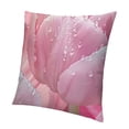 thumbnail image 1 of SHANXI  Pink Pillow Cover Jungle Flowers Cushion Cover for Kids Teens Girls Spring Rustic Garden Decorative Pillow Cover for Dining Table 12x12in, 1 of 5