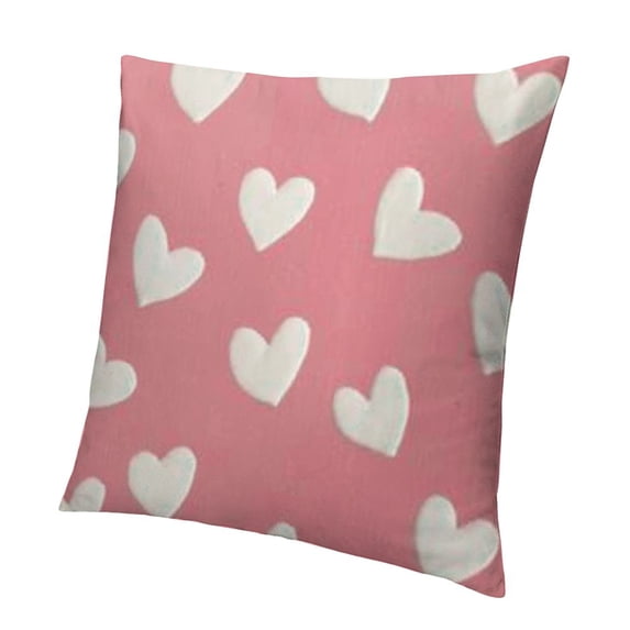 SHANXI Pink Valentines Pillow Covers Valentine' Day Love Heart Holiday Decorative Throw Pillows Valentine Cushion Cases for Couch Home Sofa Living Room Outdoor 22x22in