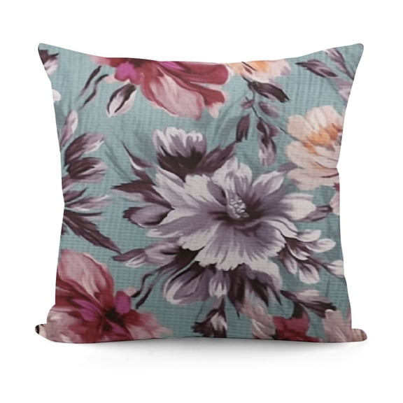 SHANXI Purple Flowers Interlaced Petals Pillowcases Floral Seamless Art Pattern Pillow Case Decorative Throw Pillow Cover for Home Sofa Office 12x12in