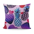 thumbnail image 1 of SHANXI Purple Pink Pineapple Fruit Summer Artistic Abstract Tropical Fruit Pillow Covers Pillowcases Home Decor Bed Couch Sofa Office Living Room Cushion  24x24in, 1 of 5