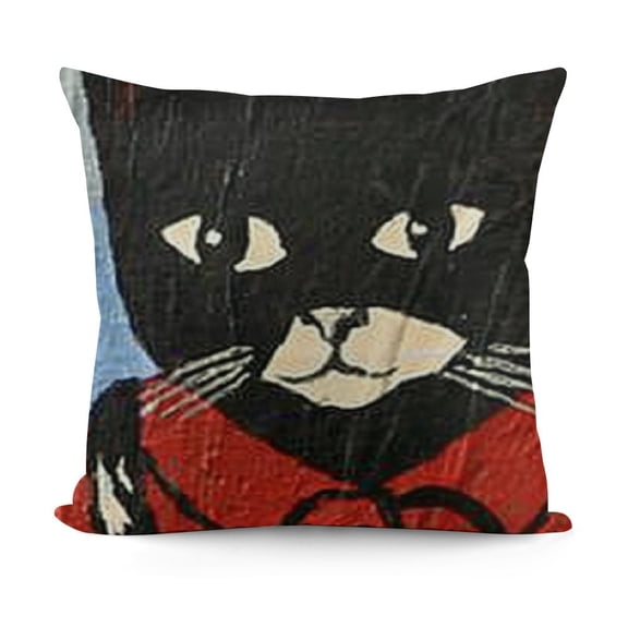 SHANXI Quadruplets Whimsical Hand Embroidered Wool 22x22in