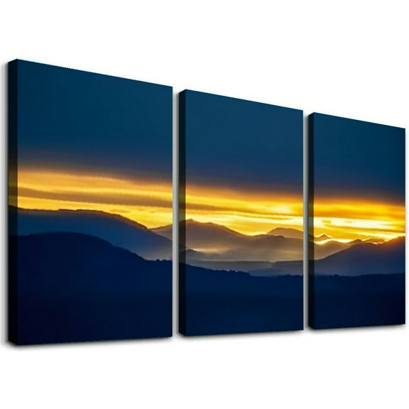 SHANXI Range Canvas Wall Art Decor Pictures for Bedroom Wall Decor Above Bed Living Room Wall Decoration Bathroom Office Artwork 12"x16"x3pcs