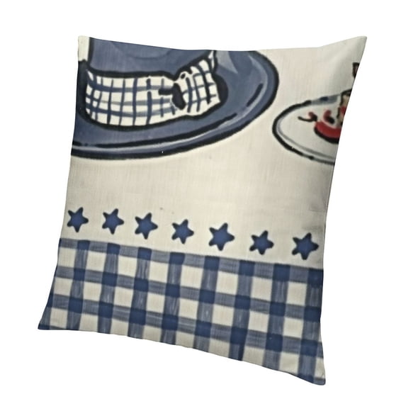 SHANXI Red Blue Star Throw Pillow Case 24x24in