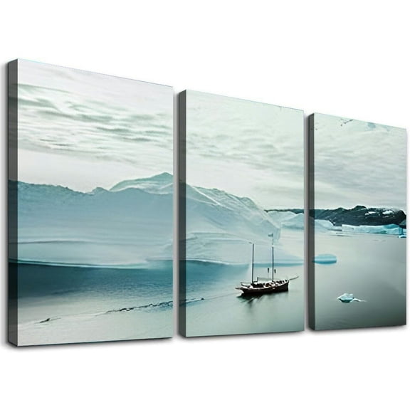 SHANXI Sailing in East Canvas Wall Art Decor Pictures for Bedroom Wall Decor Above Bed Living Room Wall Decoration Bathroom Office Artwork 12"x16"x3pcs