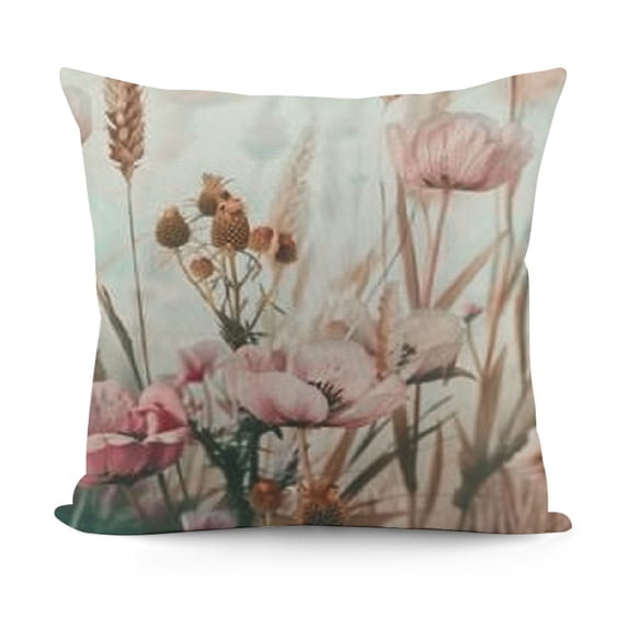 SHANXI Spring Pillow Cover Floral Bloom Decorations Seasonal Farmhouse Summer Pillow Case Decor for Sofa Couch 12x12in