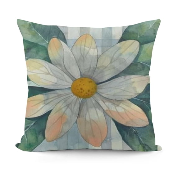 SHANXI Spring Pillow Covers , Daisy Floral Decorations Seasonal Farmhouse Summer Pillow Case Decor for Sofa Couch 12x12in