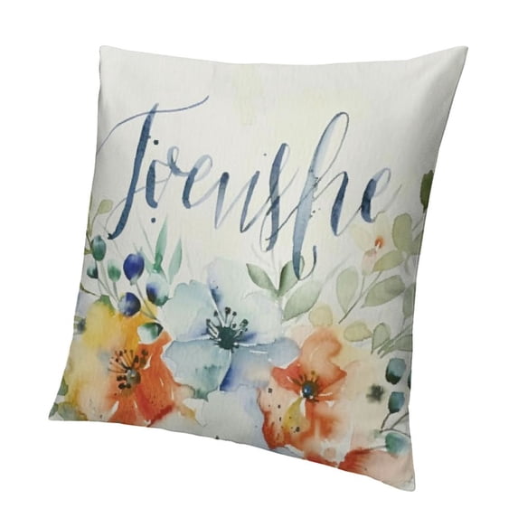 SHANXI Spring Pillow Covers Daisy Floral Gather Decorations Seasonal Farmhouse Summer Pillow Case Decor for Sofa Couch 22x22in