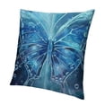thumbnail image 1 of SHANXI Spring Throw Pillow Covers Square Butterfly Technology Science Aesthetic Beautiful Designs Black Blue Velvet Comfortable Decorative Couch 18x18in, 1 of 5