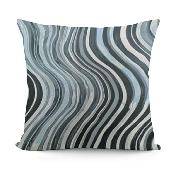 SHANXI Square Throw Pillow Covers Gradient Blue Marble Texture Design Pillow Cases Decorative for Home Bedroom Sofa Natural Stone Surface Creative Print Pillowcases Standard Size 18x18in