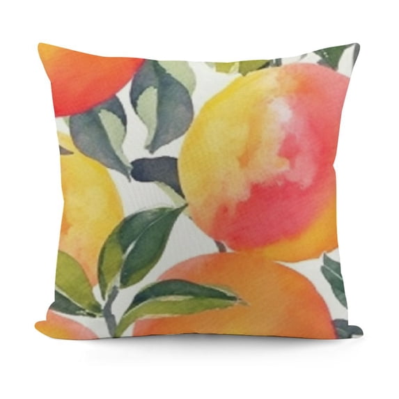 SHANXI Square Throw Pillow Covers Pink Peaches Pillow Cases Decorative 24x24in