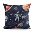 thumbnail image 1 of SHANXI Square Throw Pillow Covers Universe Planet Rocket Star Moon Astronaut Cartoon Pattern Pillow Cases Decorative for Home Bedroom Sofa Pillowcases Standard Size  18x18in, 1 of 5
