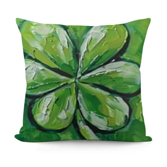 SHANXI St.Patricks Day Pillow Covers , Good Luck Decorations Holiday Spring Decorative Pillow Case Decor for Sofa Couch 24x24in
