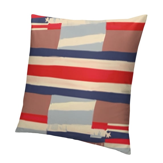 SHANXI Streaks Parallel American Flag Decorative Pillows with Zipper for Couch Home Decor Living Room 20x20in