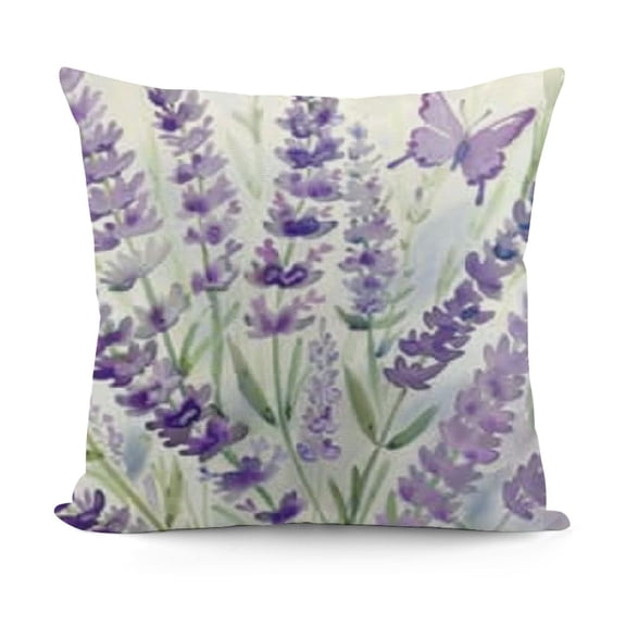 SHANXI Summer Lavender Throw Pillow Covers Lilac Floral Home Decorative Pillow Cases Cushion Covers for Sofa Bed Patio Home Decor 12x12in