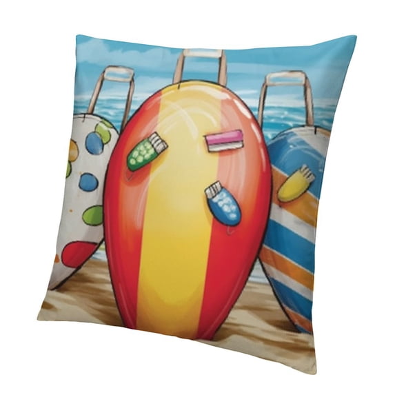 SHANXI Summer Pillow Cover Decor Satrfish Farmhouse Seasonal Pillow Case Decorations for Home Sofa Couch 24x24in