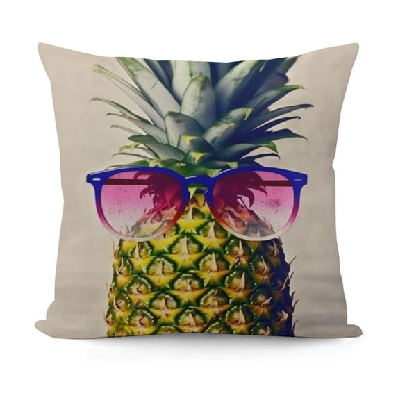 SHANXI Summer Watercolor Wears Glasses Pattern Pillows Decorative Pillow Case Decor ( Set) 22x22in