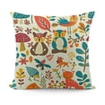 thumbnail image 1 of SHANXI Throw Cute Fox Square Pillowcases for Home Decor Sofa Car Bedroom Forest Animal Cartoon Painting Pillow Cases 22x22in, 1 of 5