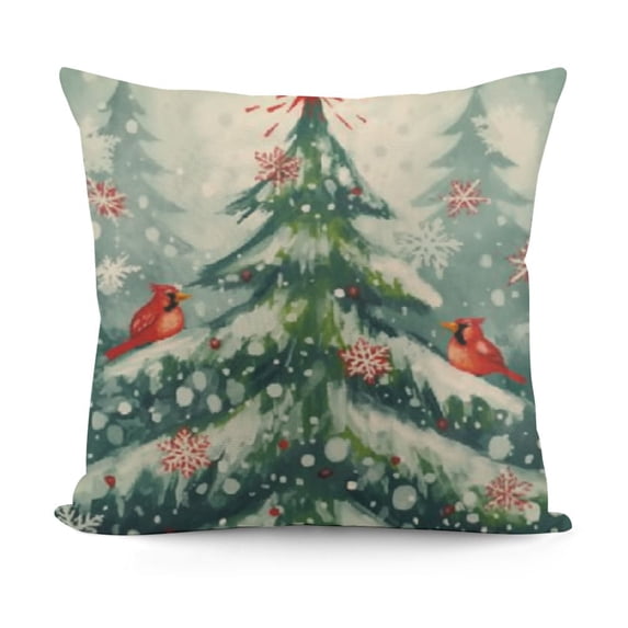 SHANXI Watercolor Throw Pillow Cover Christmas s Pillowcases Decorative Cushion Covers Rustic Forest Pillow Protector for Home Sofa 18x18in