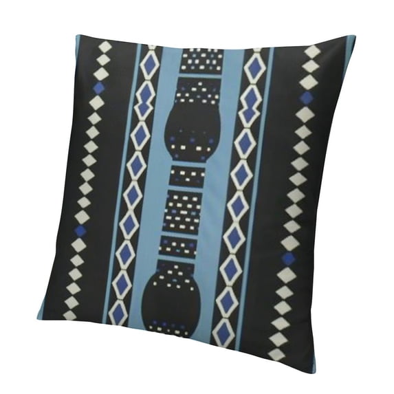 SHANXI Throw Pillow Cover Decorative Throw Pillow Cases for Sofa Blue and Black Cushion Cases Bedroom 12x12in