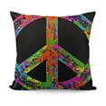 thumbnail image 1 of SHANXI Throw Pillow Cover Peace Sign Decorative Pillow Cases Home Decor Square Pillowcases 12x12in, 1 of 5