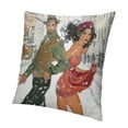 thumbnail image 1 of SHANXI Throw Pillow Covers Beautiful Romantic Couple American Afro Art r for Sofa 18x18in, 1 of 5