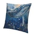 thumbnail image 1 of SHANXI Throw Pillow Covers Blue Ocean Fish Whale Dolphin Print Cushion Cover Soft Pillow Cases for Home Sofa Bed Chair Car Office Decorative 24x24in, 1 of 5